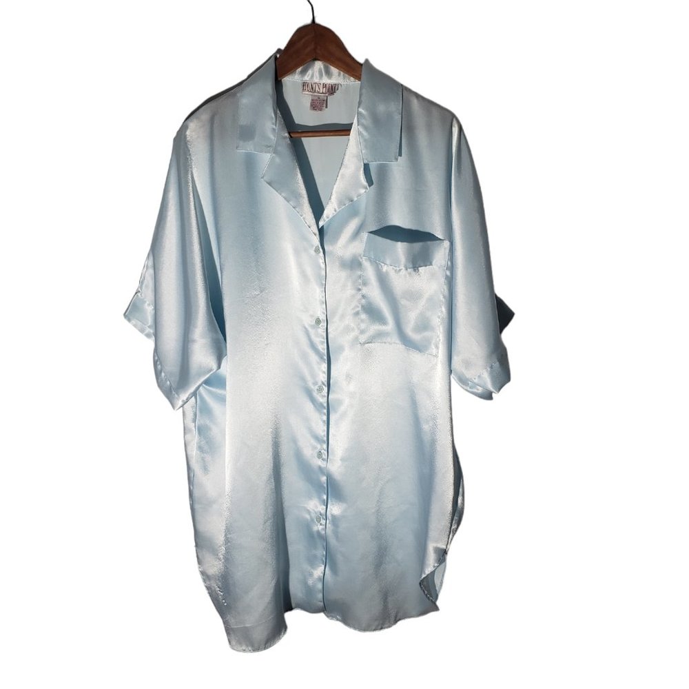 Night gown, shirt style, button up